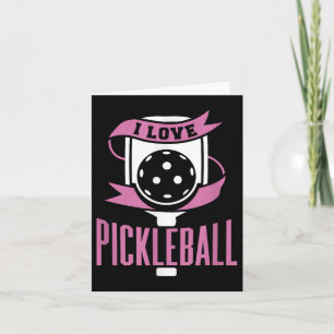 Tarjeta Me Encanta La Cita De Pickleball Paddle Y Ball Spo