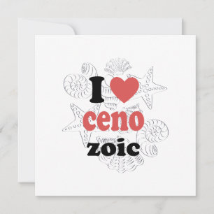 Tarjeta Me encanta la cita divertida del Cenozoico para ci