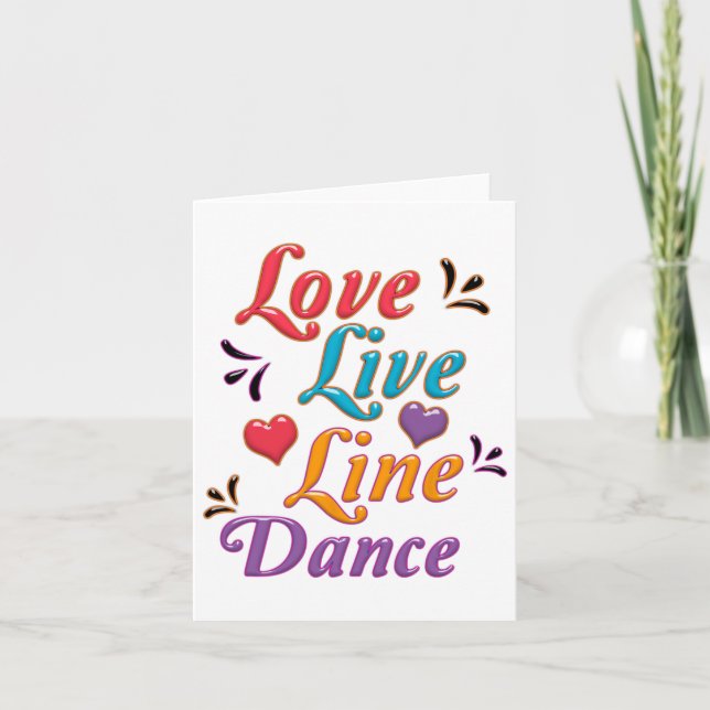 Tarjeta Me encanta la danza de la línea (Anverso)