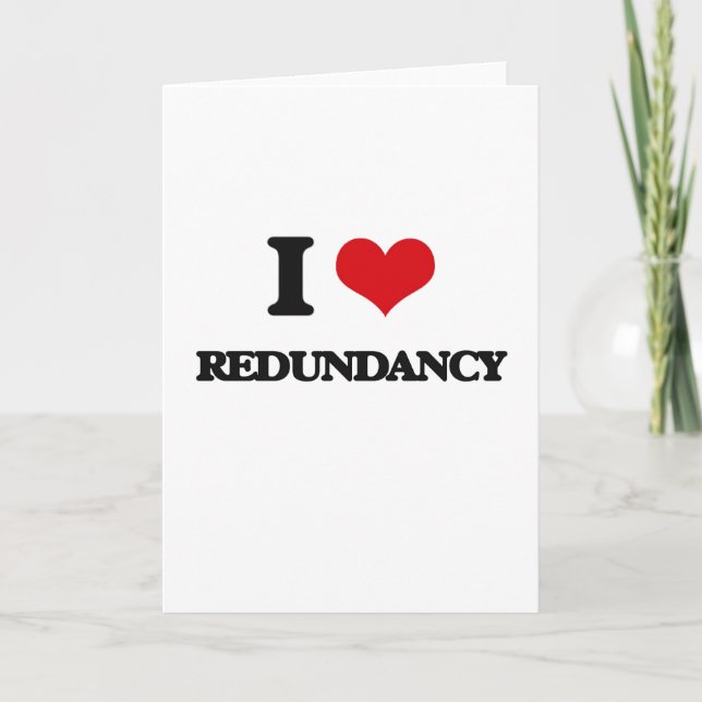 Tarjeta Me encanta la redundancia (Anverso)