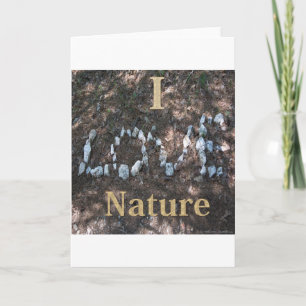 Tarjeta Me encanta la ropa y regalos de la naturaleza