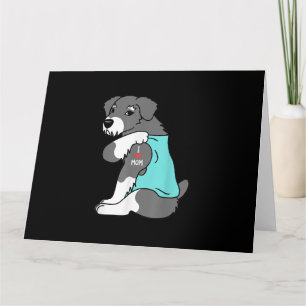 Tarjeta me encanta mamá tatuaje schnauzer divertido mors p