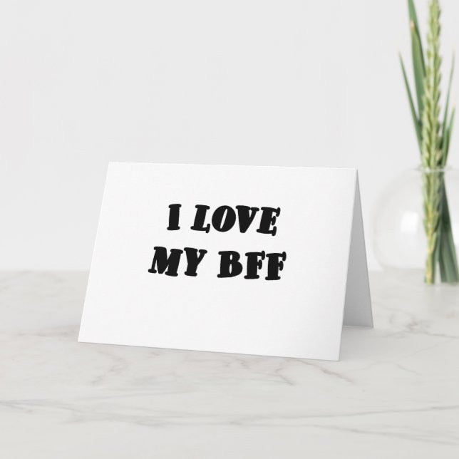 Tarjeta Me encanta mi BFF (Anverso)