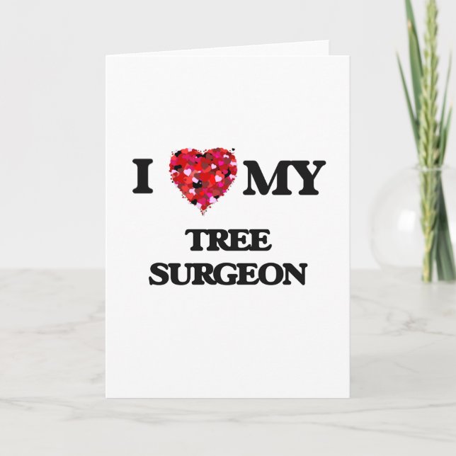 Tarjeta Me encanta mi cirujano árbol (Anverso)