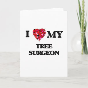 Tarjeta Me encanta mi cirujano árbol