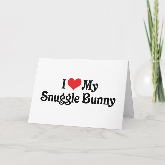 Tarjeta Me Encanta Mi Conejito Amueblado (Anverso)