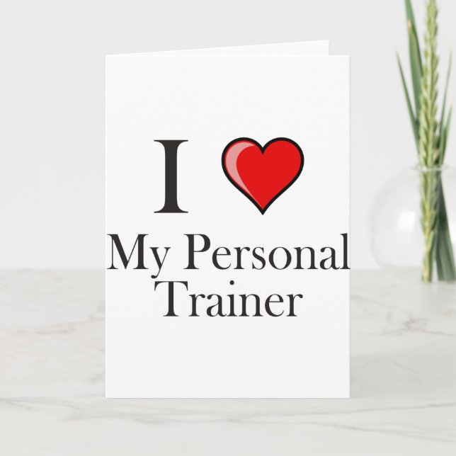 Tarjeta Me encanta mi entrenador personal (Anverso)