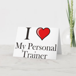 Tarjeta Me encanta mi entrenador personal