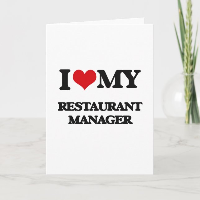 Tarjeta Me encanta mi gerente de restaurantes (Anverso)