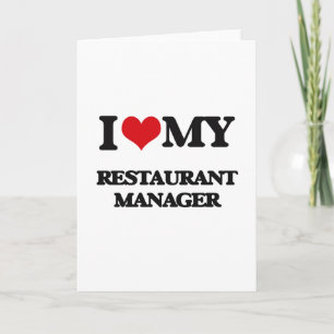 Tarjeta Me encanta mi gerente de restaurantes