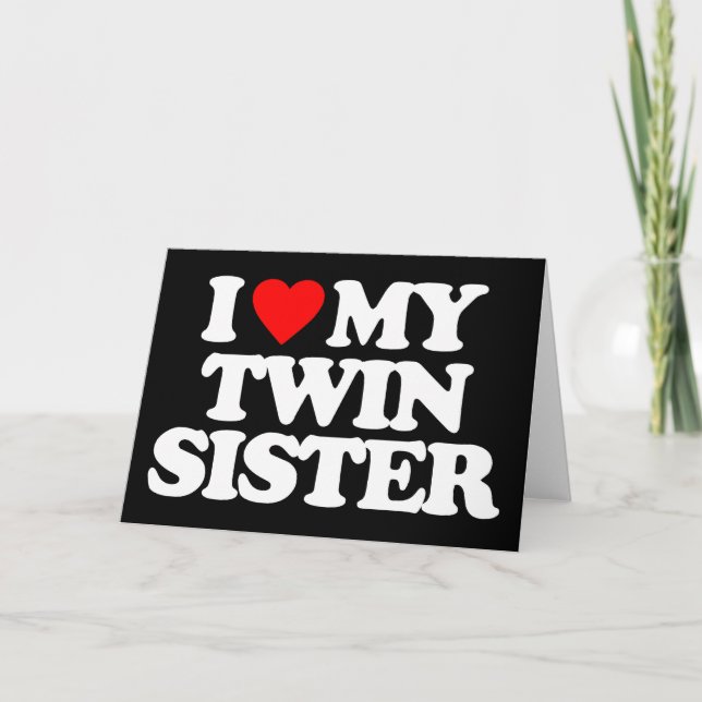 TARJETA ME ENCANTA MI HERMANA DE DOS (Anverso)