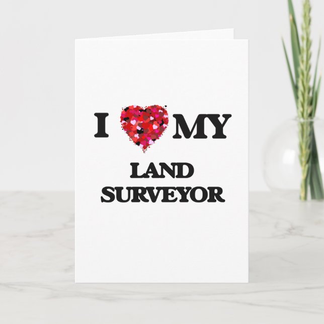 Tarjeta Me encanta mi Land Surveyor (Anverso)