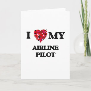 Tarjeta Me encanta mi piloto de aerolíneas