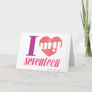 Tarjeta Me encanta mi rosa de 17