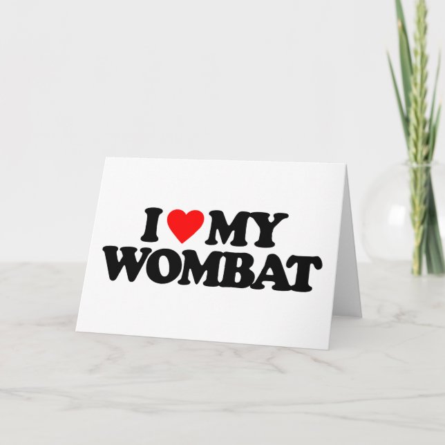 TARJETA ME ENCANTA MI WOMBAT (Anverso)