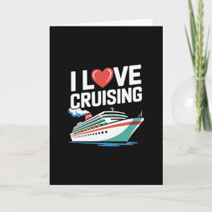 Tarjeta Me encanta navegar viaje náutico marítimo