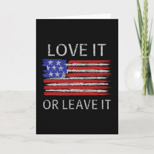 Tarjeta Me encanta o deja la bandera de EE. UU.