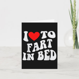 Tarjeta Me encanta peerse en la cama