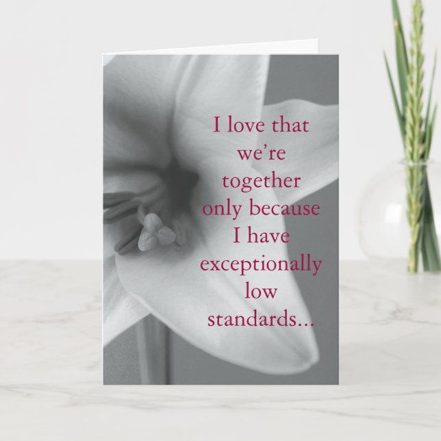 Tarjeta Me encanta que estemos juntos sólo becau... (Anverso)