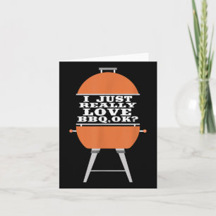 Tarjeta Me Encanta Realmente Comer Carne De Barbacoa De Ba