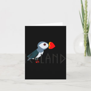 Tarjeta Me encanta regalo islandés de frailecillo de Islan