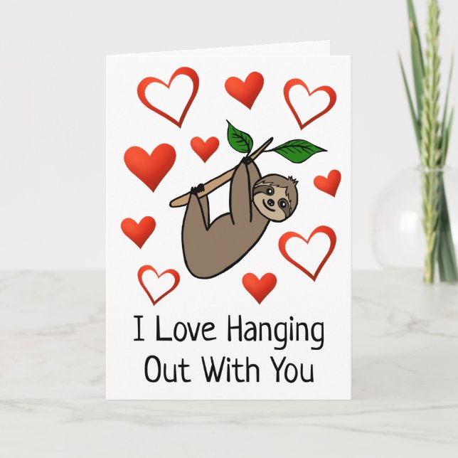 Tarjeta Me Encanta Salir Con Ti El Día De San Valentín (Anverso)