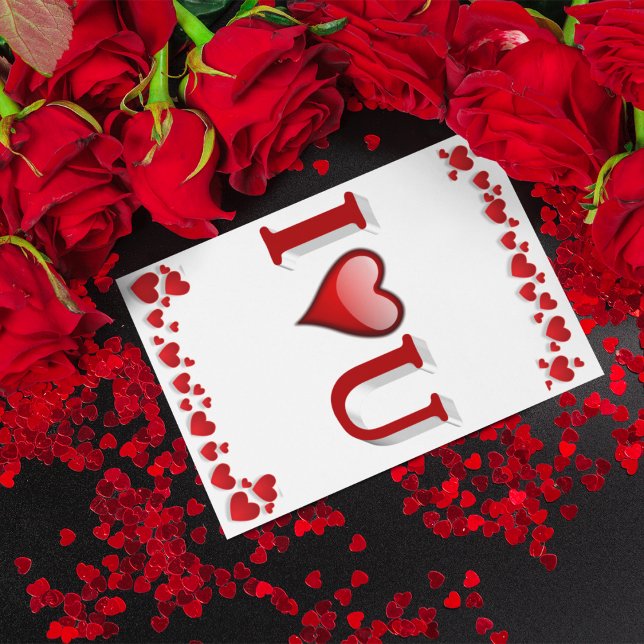 Tarjeta Me encanta tu Día de San Valentín rojo (Subido por el creador)