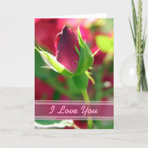Tarjeta Me encanta tu rosa roja