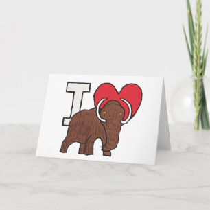 Tarjeta Me encantan las mamut lúgubres