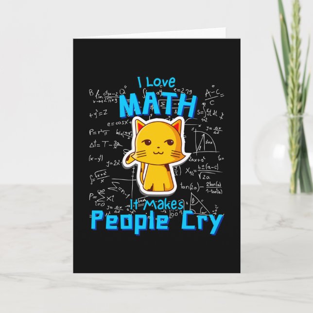 Tarjeta Me encantan las matemáticas cómicas gafas geek (Anverso)