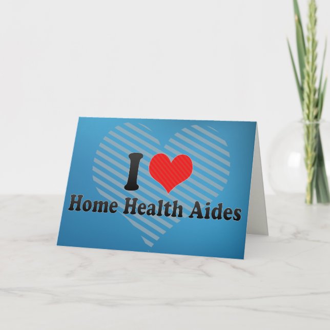 Tarjeta Me encantan los asistentes de salud en casa (Anverso)
