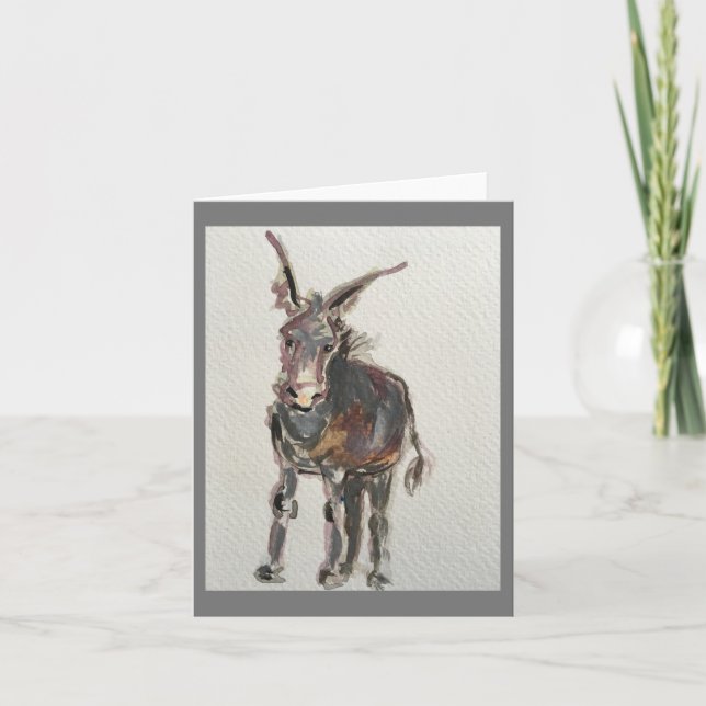Tarjeta Me encantan los burros. (Anverso)