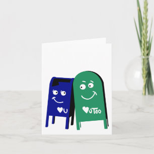 Tarjeta Me encantan los buzones de correo: te amo