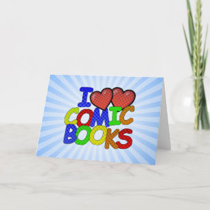 Tarjeta Me encantan los libros de historietas