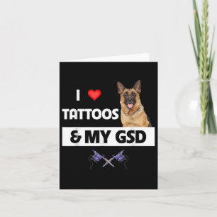Tarjeta Me Encantan Los Tatuajes Y Mi Cuerpo De Perros De 