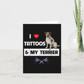Tarjeta Me Encantan Los Tatuajes Y Mi Jack Russell Terrier