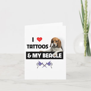 Tarjeta Me Encantan Los Tatuajes Y Mi Papá Noel De Perro B