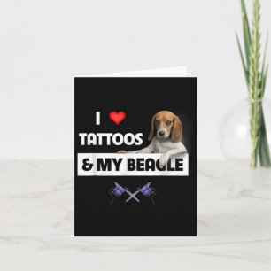 Tarjeta Me Encantan Los Tatuajes Y Mi Papá Noel De Perro B