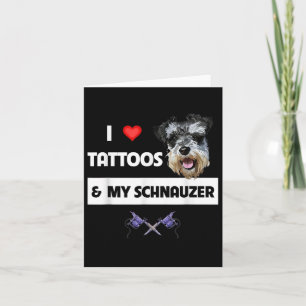Tarjeta Me Encantan Los Tatuajes Y Mi Papá Noel De Perro S
