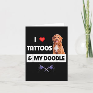 Tarjeta Me Encantan Los Tatuajes Y Mi Perro Dorado Tattooo