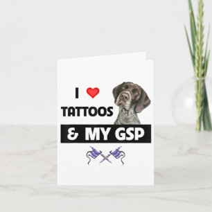 Tarjeta Me Encantan Los Tatuajes Y Mi Punto De Corto Plazo