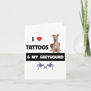 Tarjeta Me Encantan Los Tatuajes Y Mi Tatuaje De Perro De
