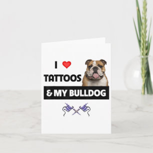 Tarjeta Me Encantan Los Tatuajes Y Mi Tatuaje De Perro De 