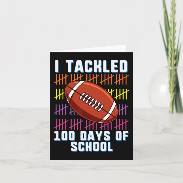 Tarjeta Me Enfrenté A 100 Días De Niños De Fútbol Escolare (Anverso)