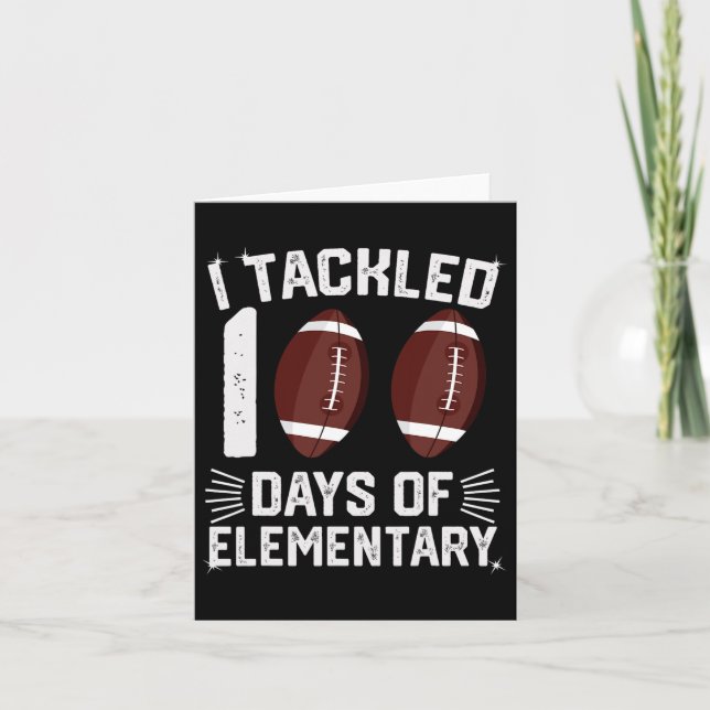 Tarjeta Me Enfrenté A 100 Días De Tees Elementales Studen (Anverso)