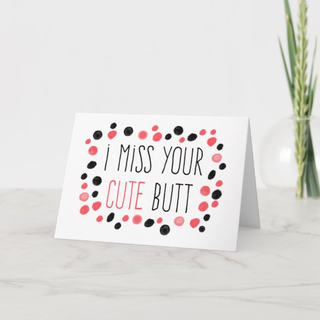 Tarjeta Me Extraño El Butt De Cuesta (Anverso)