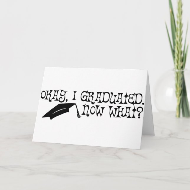 Tarjeta Me Gradué. ¿Y ahora qué? (Anverso)