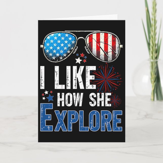 Tarjeta Me Gusta Cómo Él Ngs Como Ella Explora 4 De Julio (Anverso)