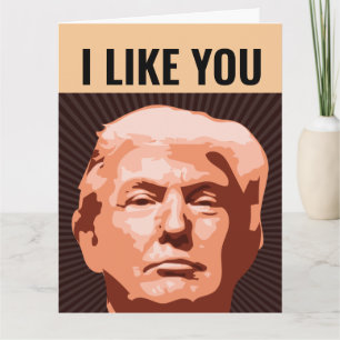 TARJETA ME GUSTA DONALD TRUMP GIANT BIRTHDAY FUNNY CARD