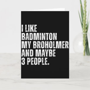 Tarjeta Me gusta el amante del bádminton Propietario de pe